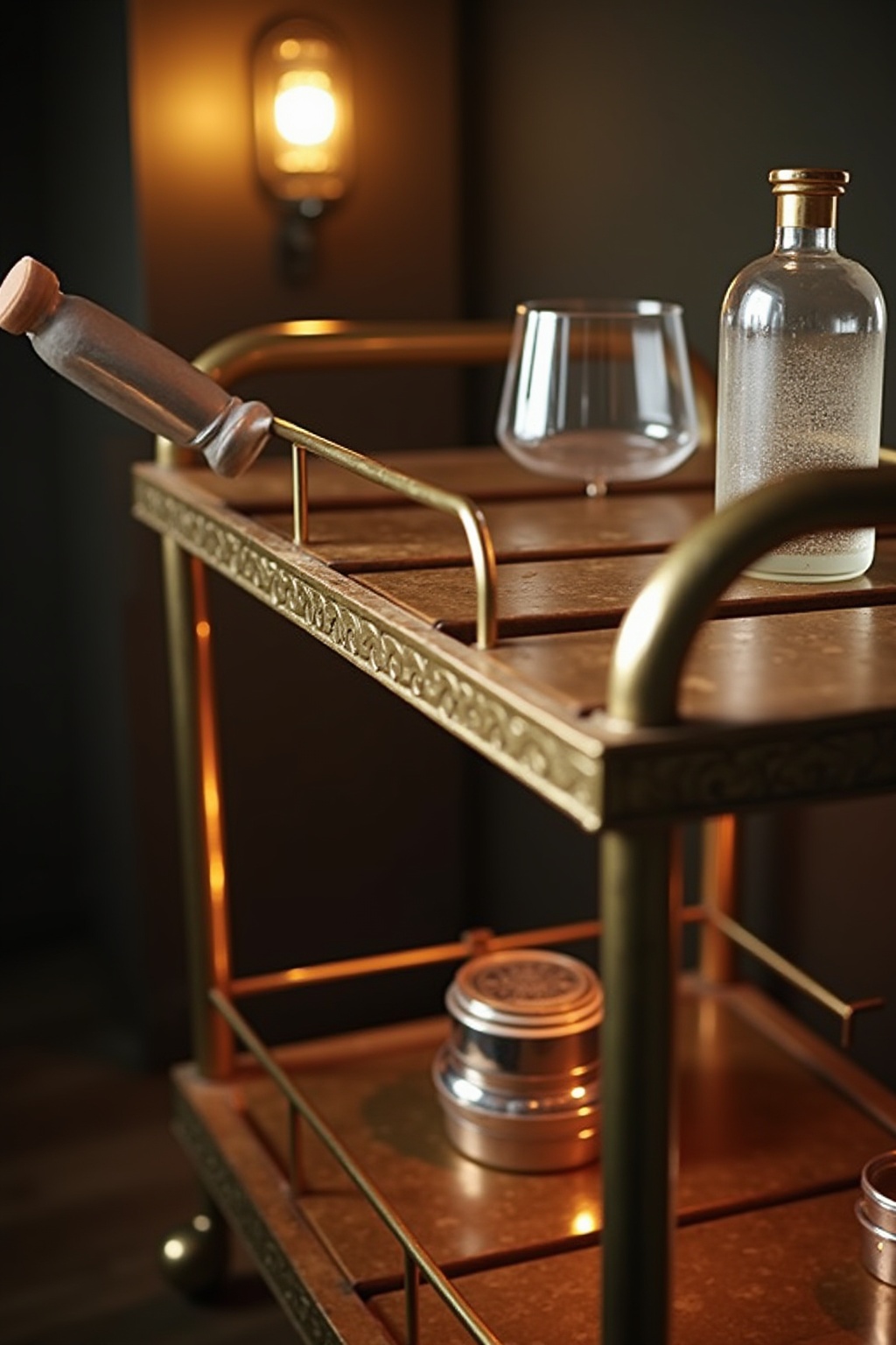 Vintage-Servierwagen als Minibar Ideen Vintage-Servierwagen als Minibar Ideen