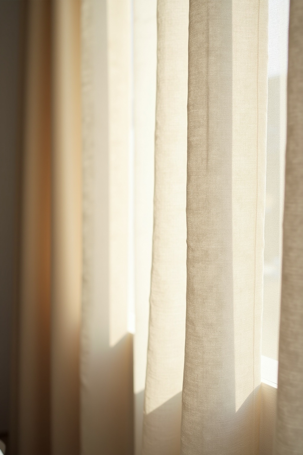 Vorhänge aus Leinen in Naturtönen
