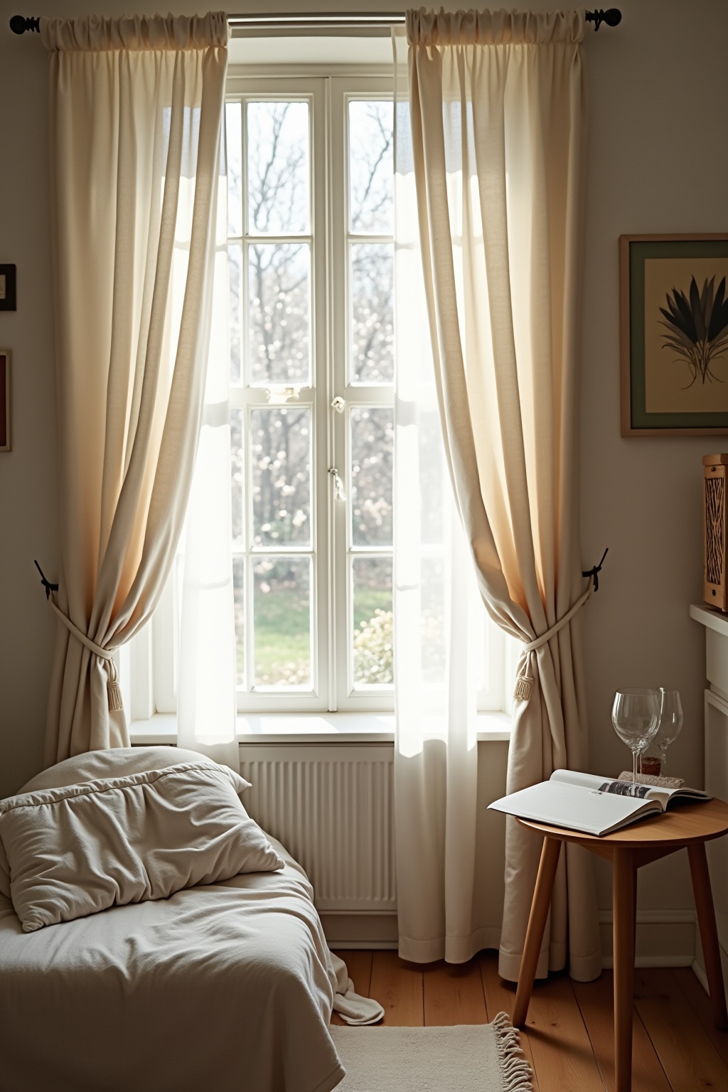 8 Vorhänge aus Leinen in Naturtönen