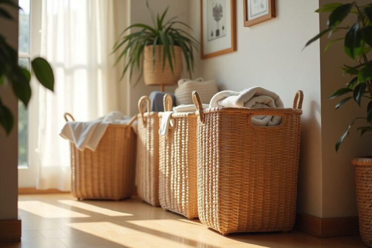 8 Wäschekorb aus Bambus Ideen für Zuhause