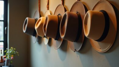 Wanddeko mit Hüten-Titel