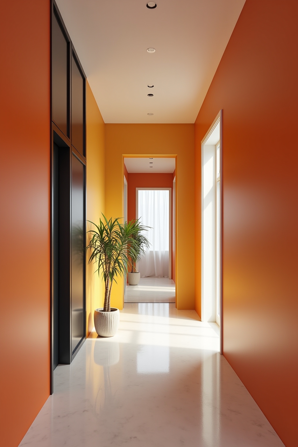 8 Wandfarben-Akzent im Flur-Ende Ideen