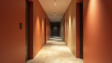 Wandfarben-Akzent im Flur-Ende-Titel