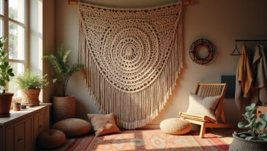 Wandteppich im Boho-Stil-Titel