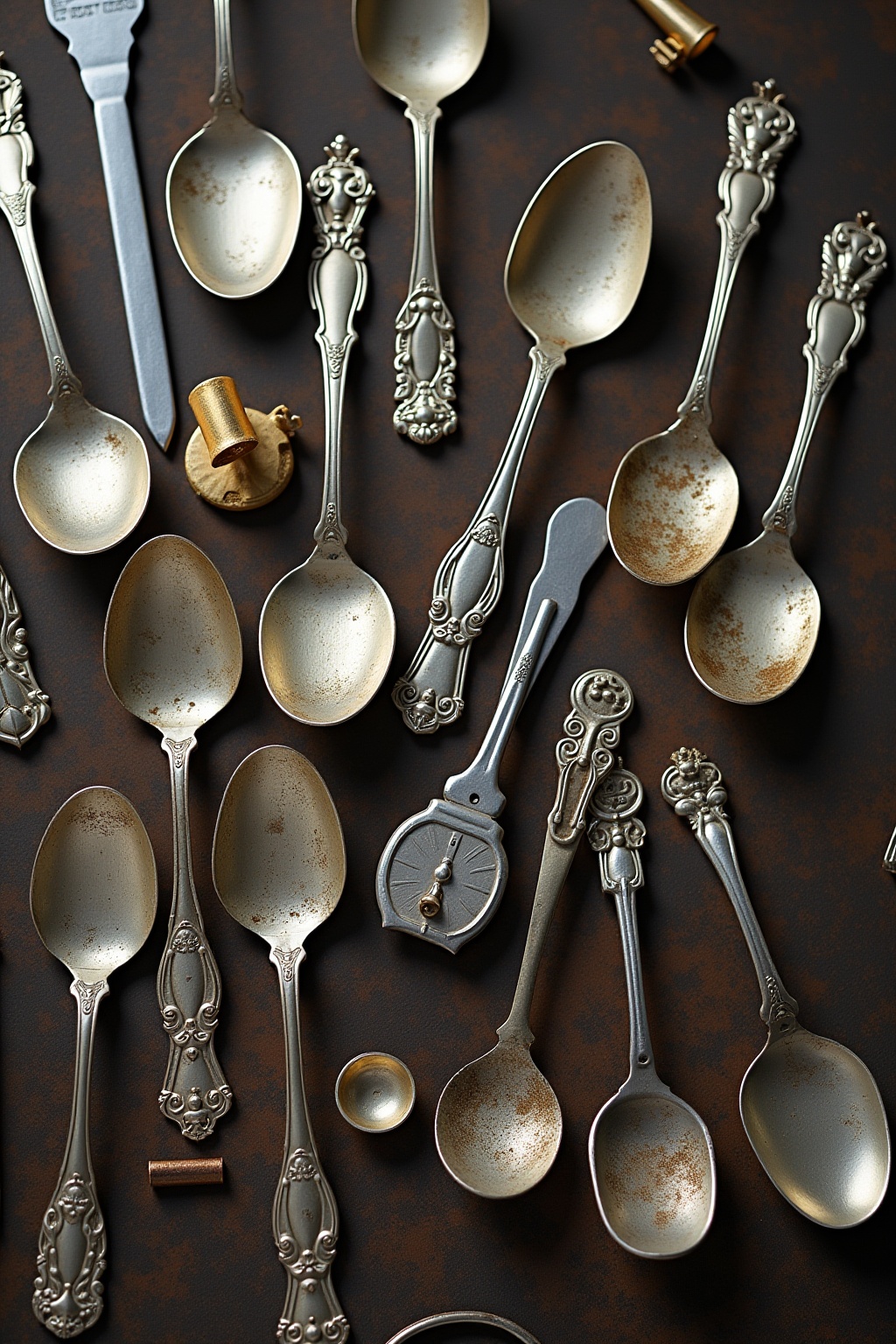 Wanduhr aus Besteck-Elementen selber machen