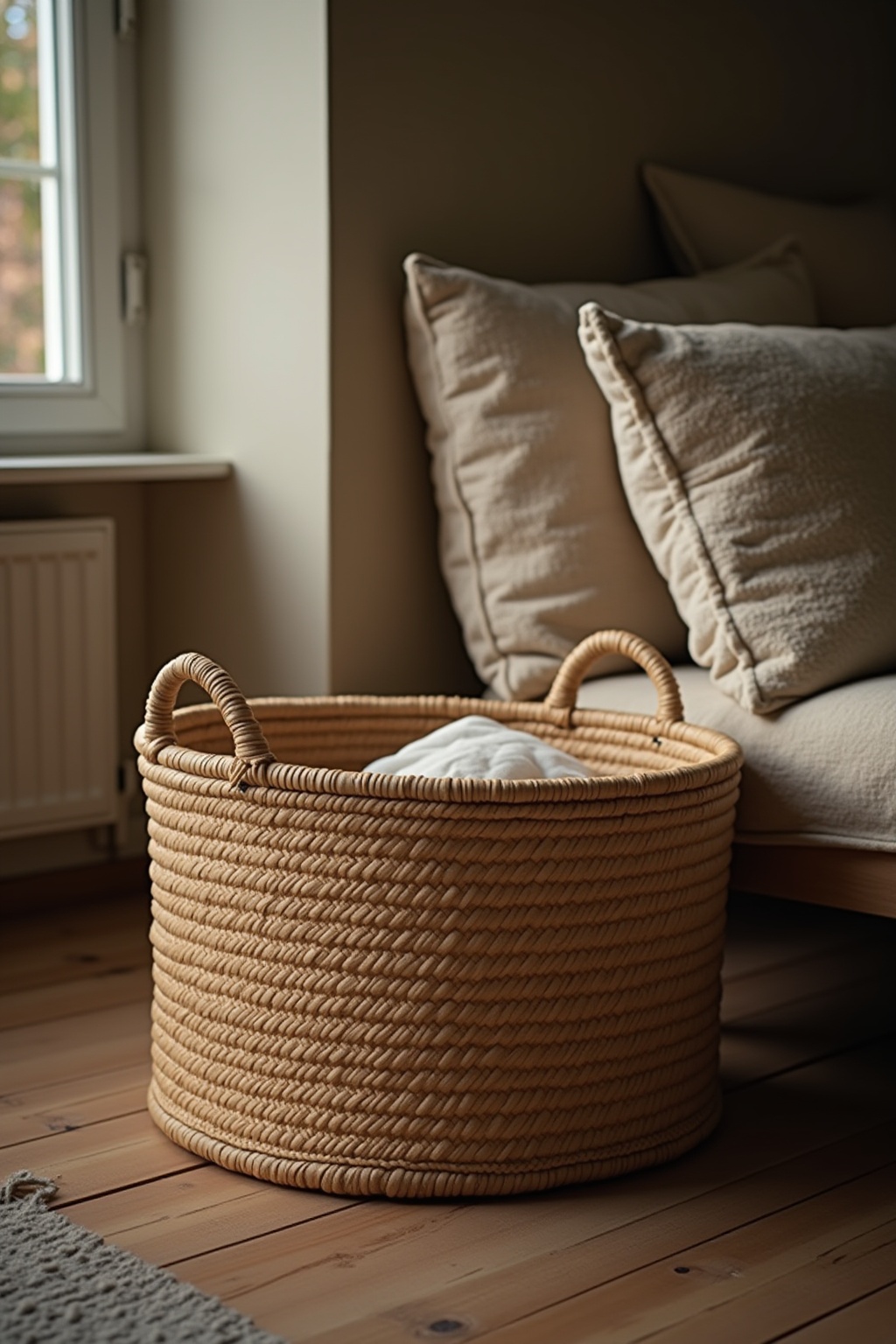 Weidenkörbe für zusätzliche Kissen Ideen