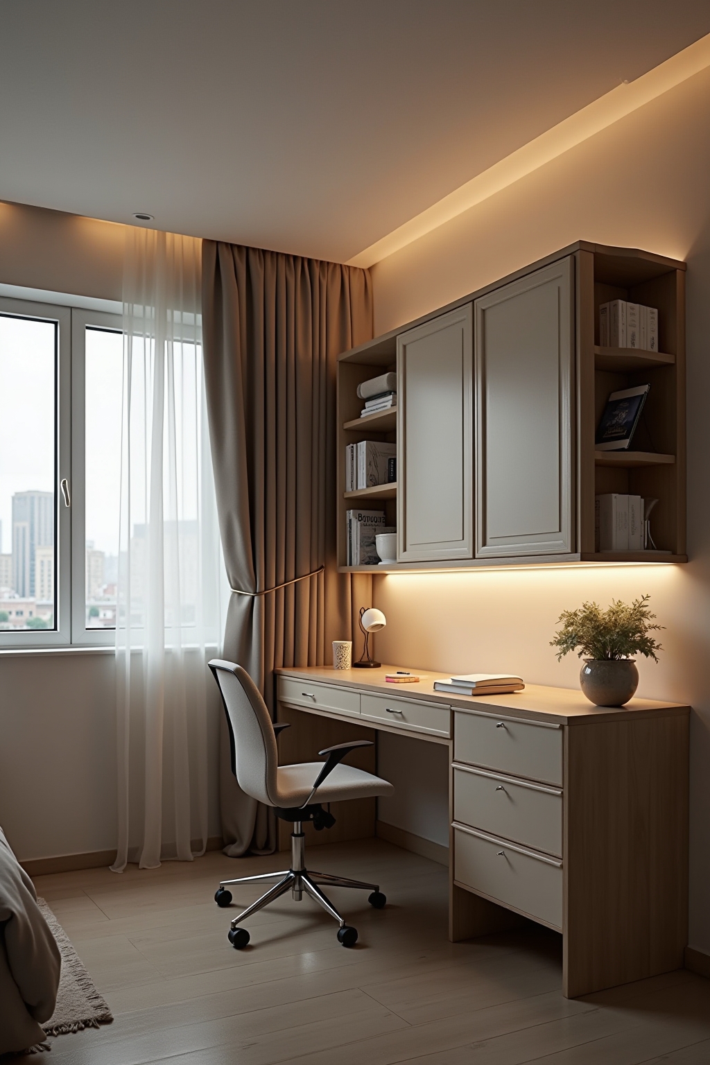 8 Ideen, um Arbeitsplatz im Schlafzimmer zu integrieren