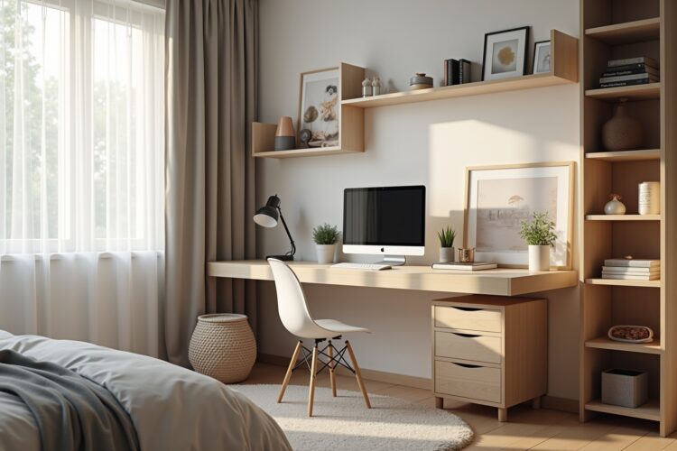 8 Tipps: Kleines Schlafzimmer mit Büro einrichten