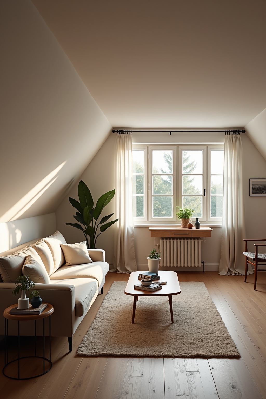 8 Ideen: Kleines Wohnzimmer mit Dachschräge einrichten