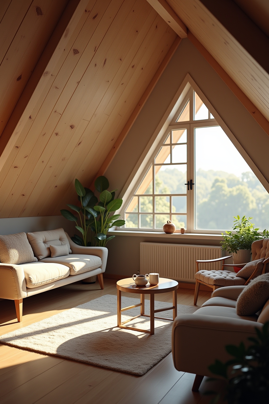 8 Ideen: Kleines Wohnzimmer mit Dachschräge einrichten