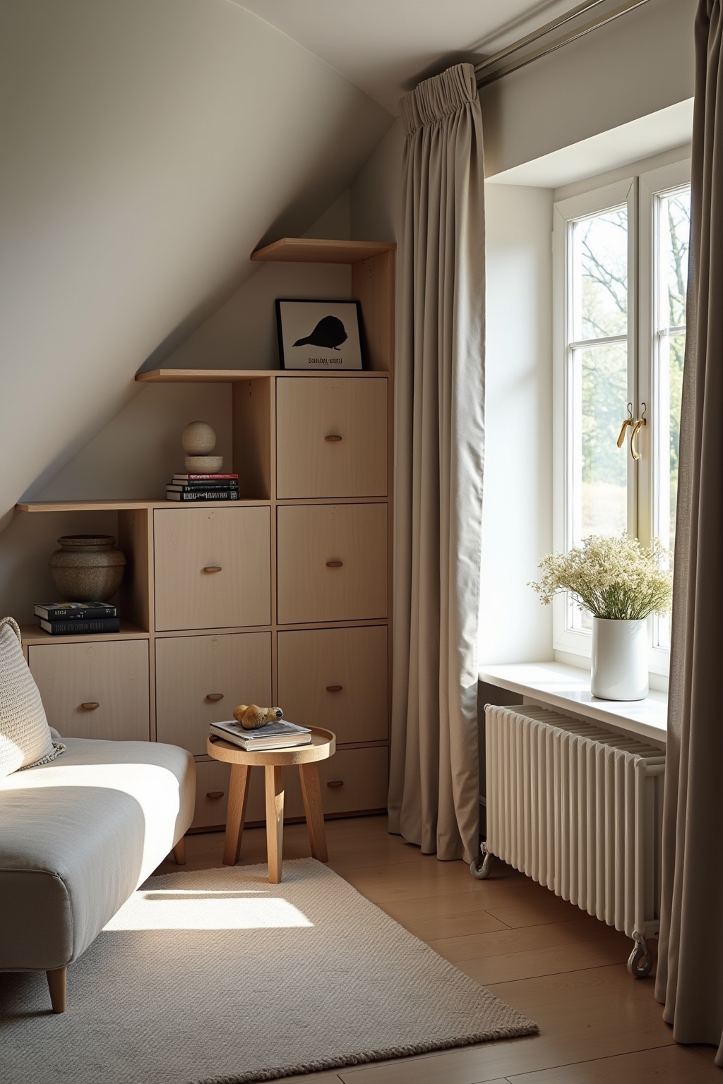 8 Ideen: Kleines Wohnzimmer mit Dachschräge einrichten