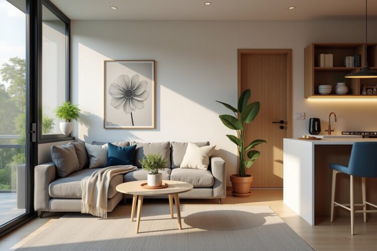 8 Tipps: Kleines Wohnzimmer mit offener Küche einrichten