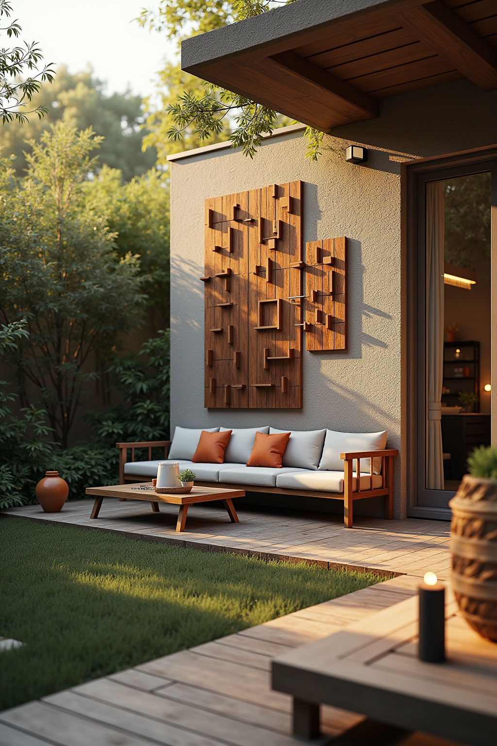 8 Wanddeko Terrasse Ideen für sommerliche Gemütlichkeit