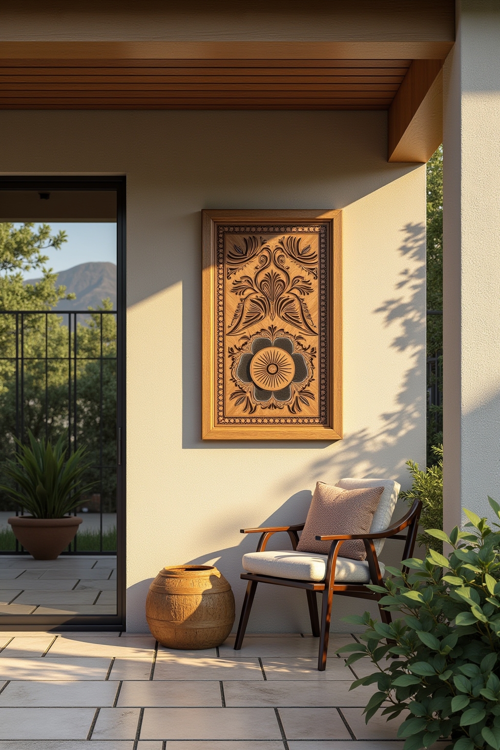 8 Wanddeko Terrasse Ideen für sommerliche Gemütlichkeit