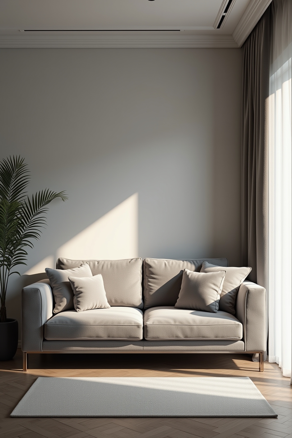 8 Tipps: Wohnzimmer mit grauer Couch einrichten