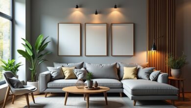 wohnzimmer mit grauer couch einrichten-Titel